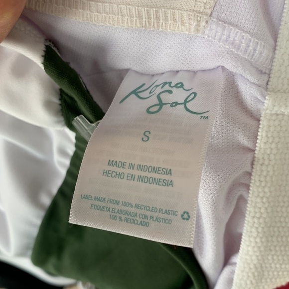 Kona‎ Sol Swimsuit One Piece Colorblock size Small green black white - Picture 5 of 5